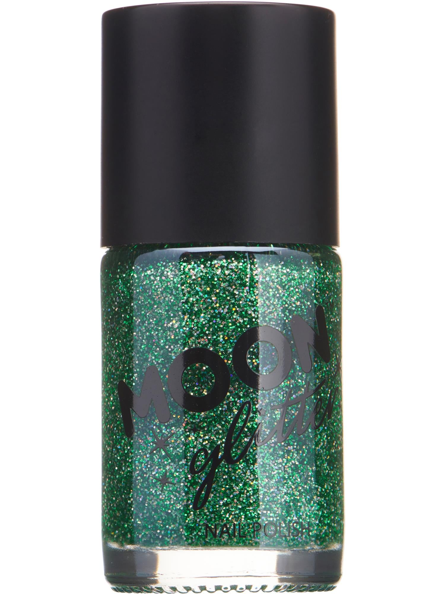 Moon Glitter Holographic Nail Polish, Green 1