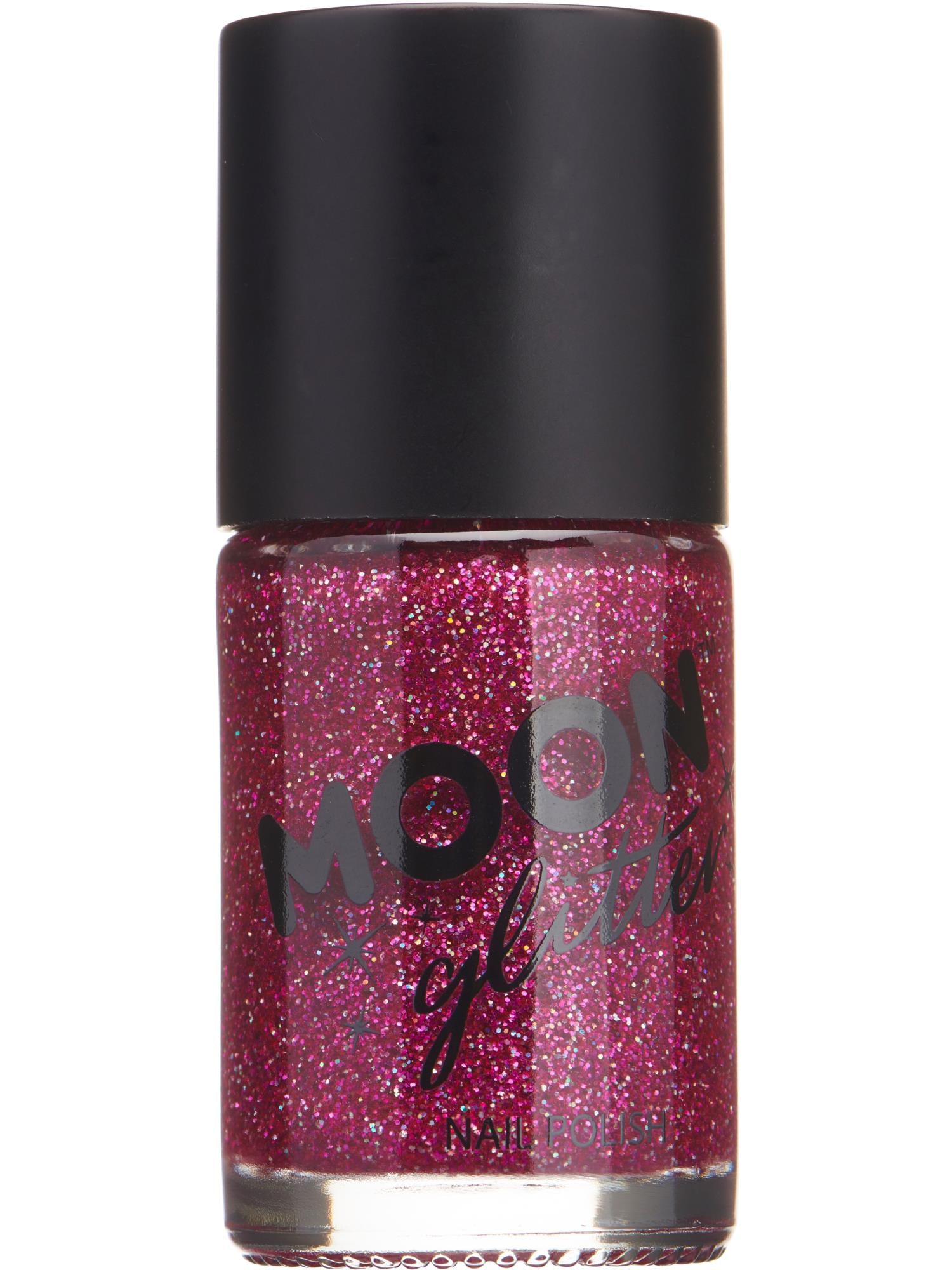 Moon Glitter Holographic Nail Polish, Fuchsia 1