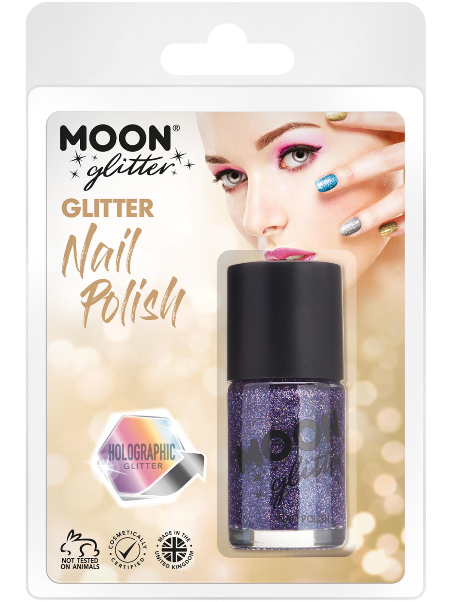 Moon Glitter Holographic Nail Polish, Purple 1