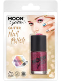 Moon Glitter Holographic Nail Polish, Fuchsia 1
