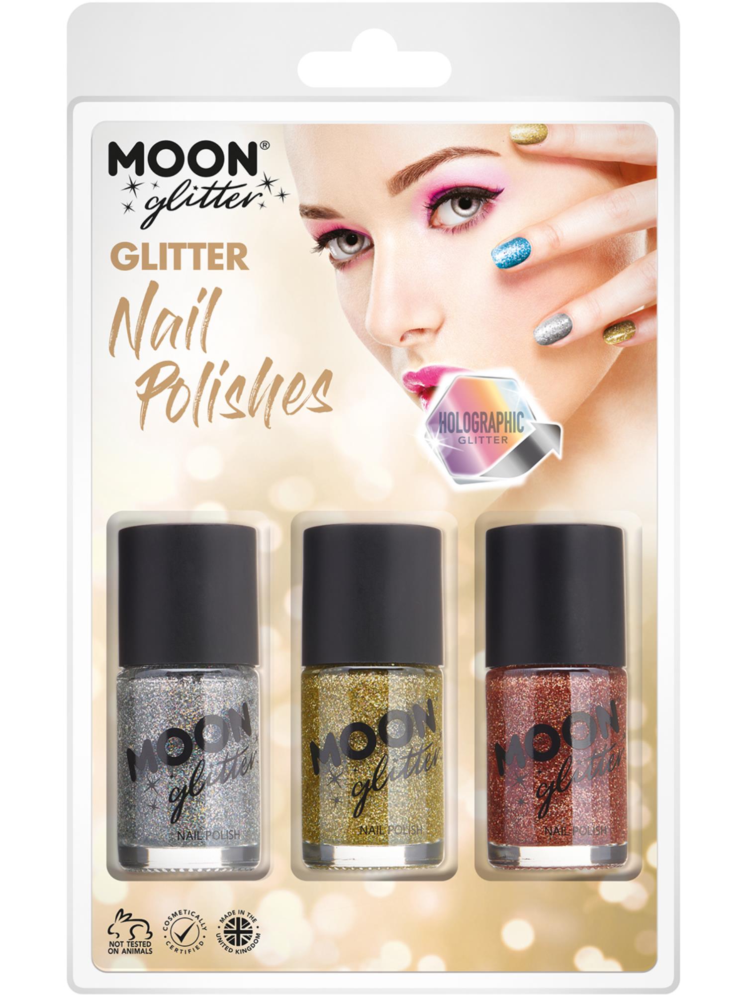 Moon Glitter Holographic Nail Polish, 1