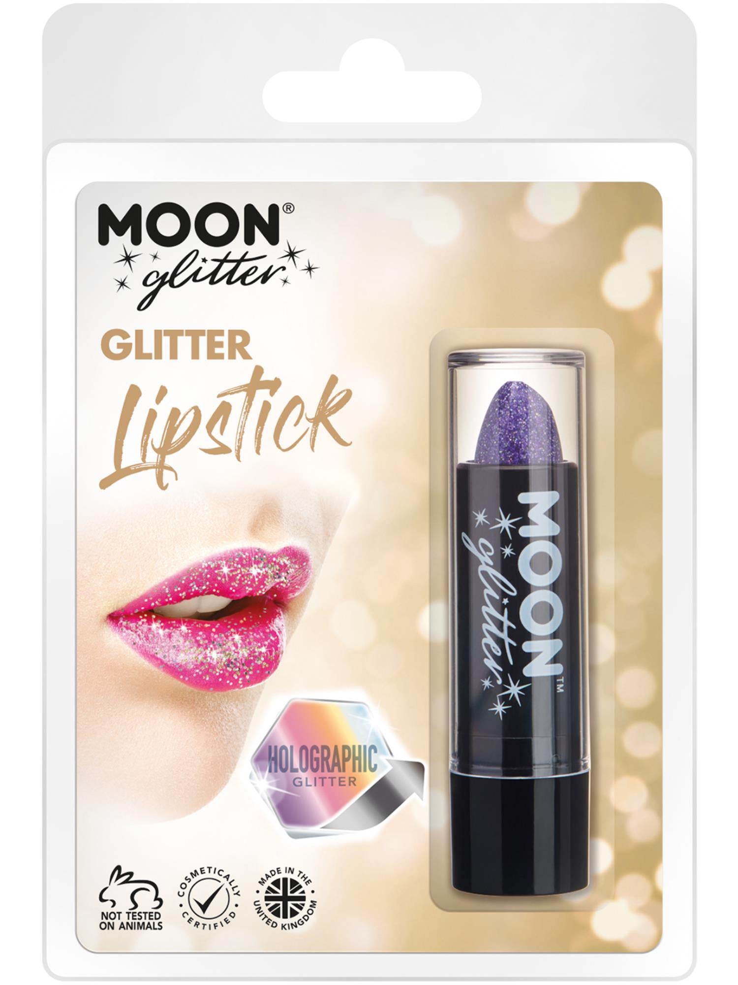 Moon Glitter Holographic Glitter Lipstick, Purple 1