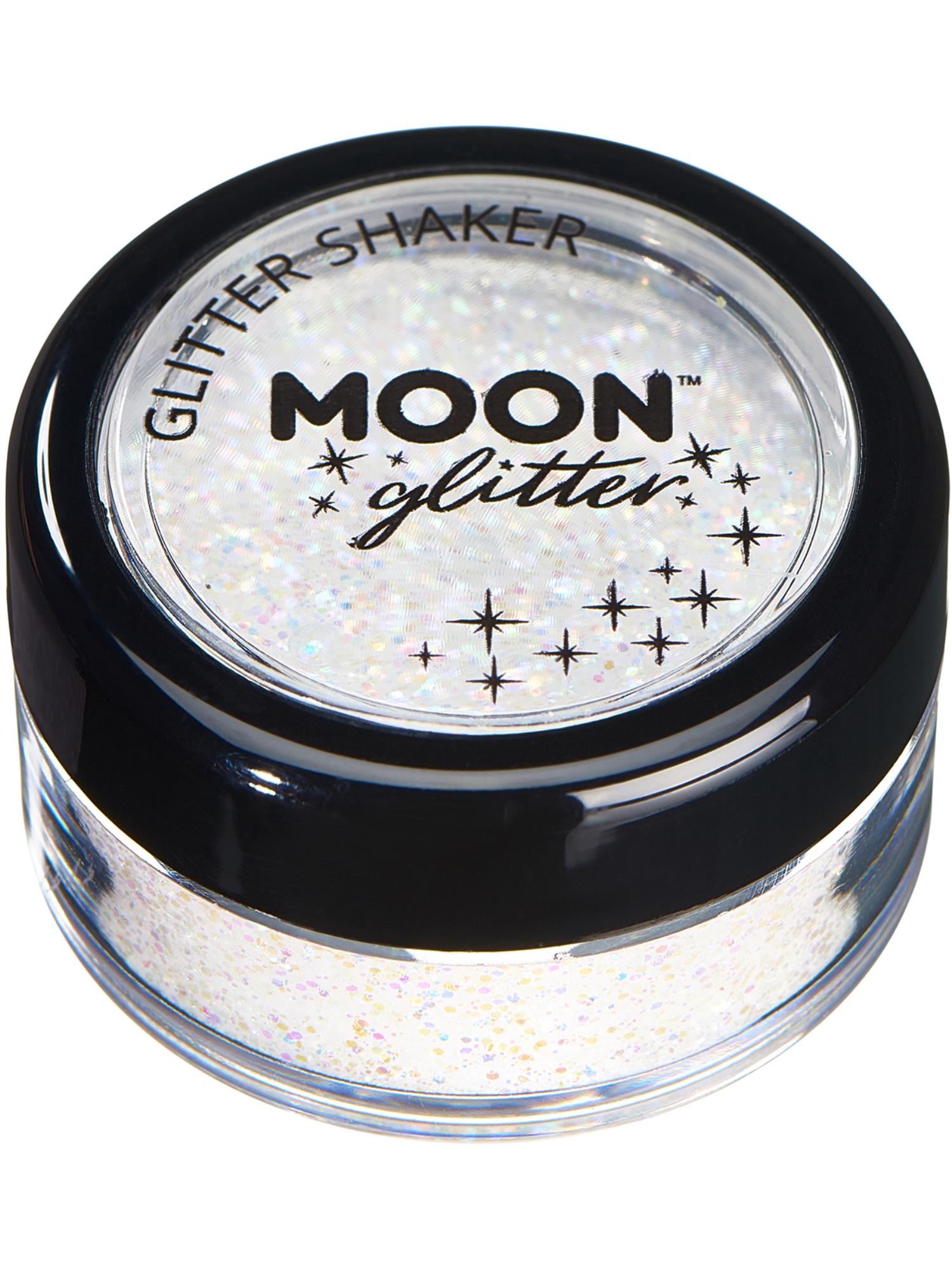 Moon Glitter Pastel Glitter Shakers, White 1