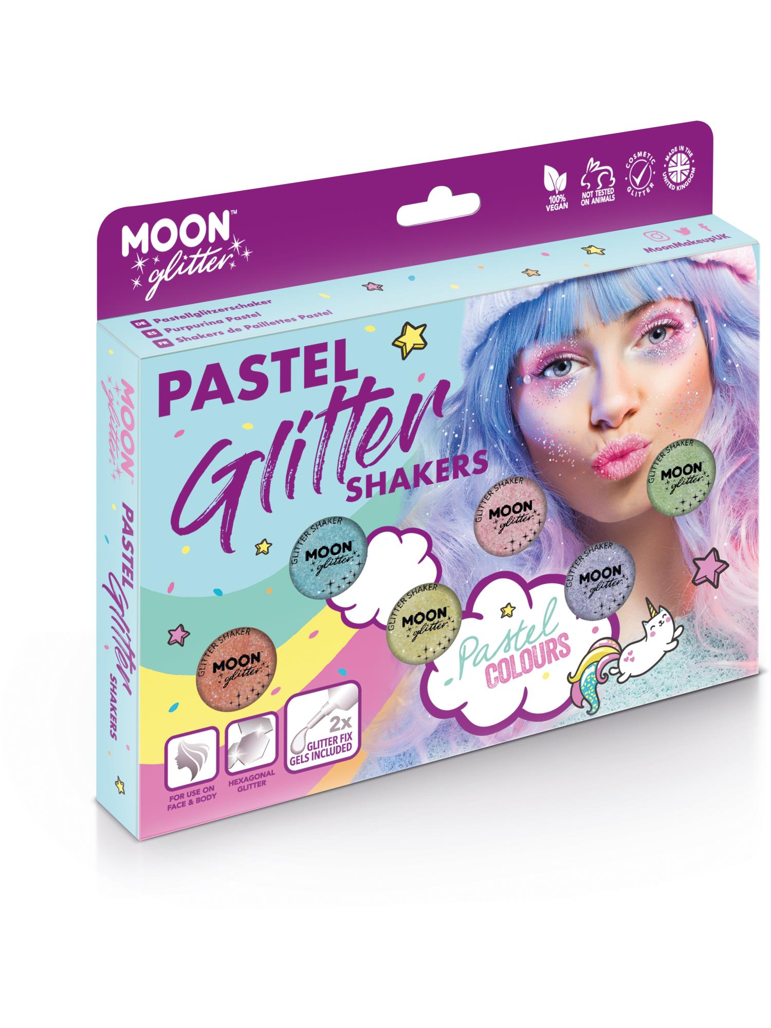 Moon Glitter Pastel Glitter Shakers, Assorted 1