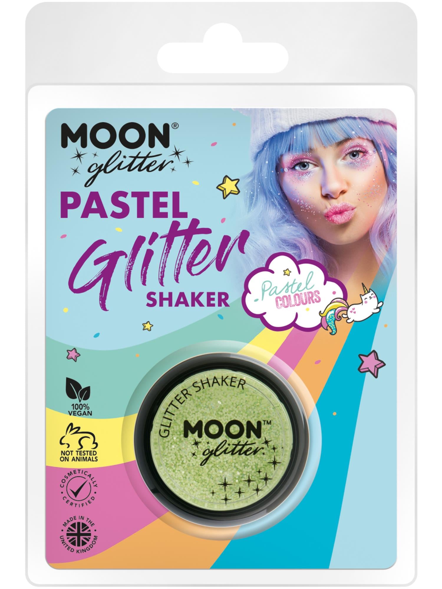 Moon Glitter Pastel Glitter Shakers, Mint 1