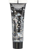 Moon Glitter Holographic Chunky Glitter Gel,Silver 1