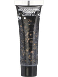 Moon Glitter Holographic Chunky Glitter Gel, Black 1