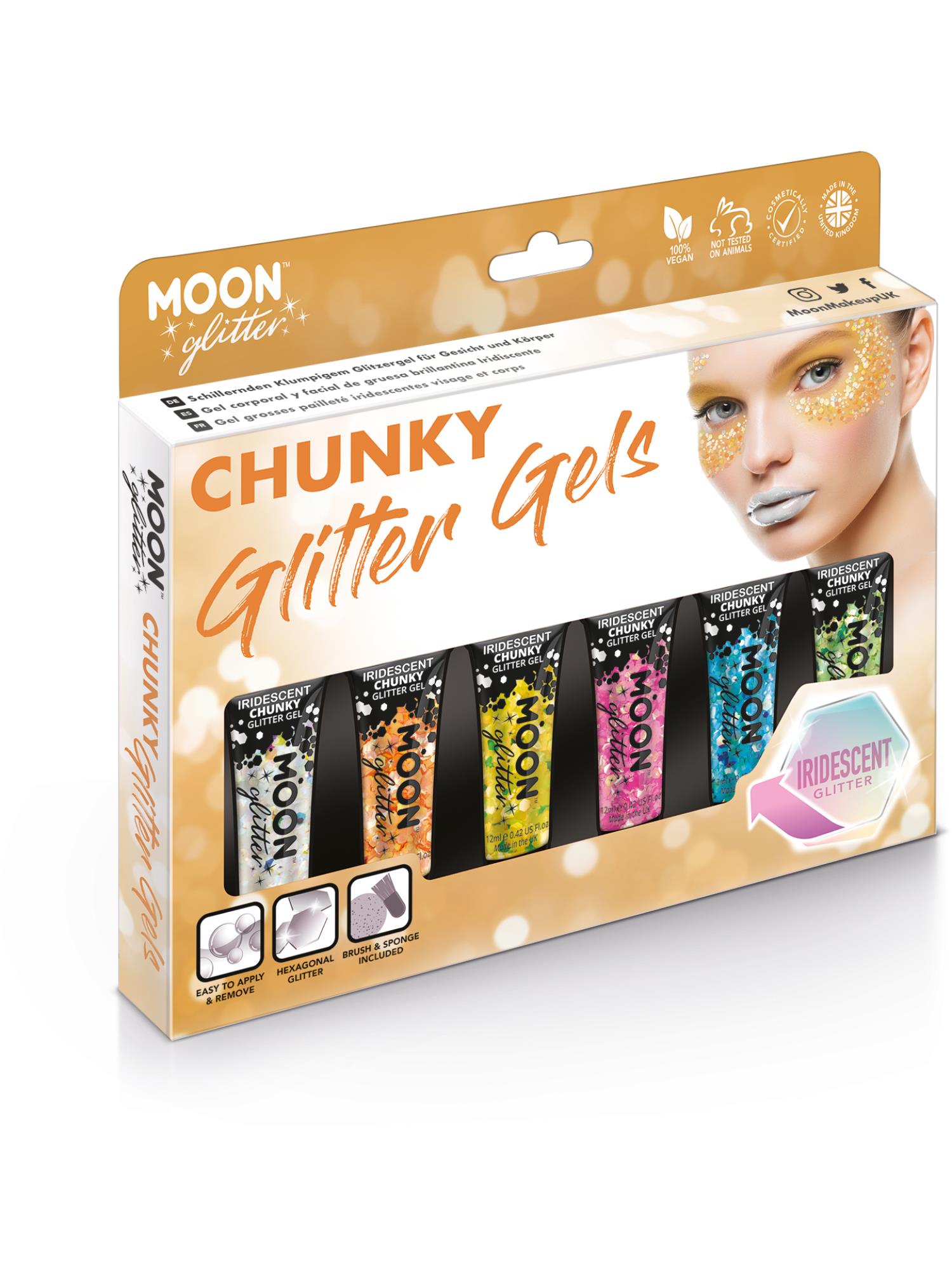 Moon Glitter Iridescent Chunky Glitter Gel 1