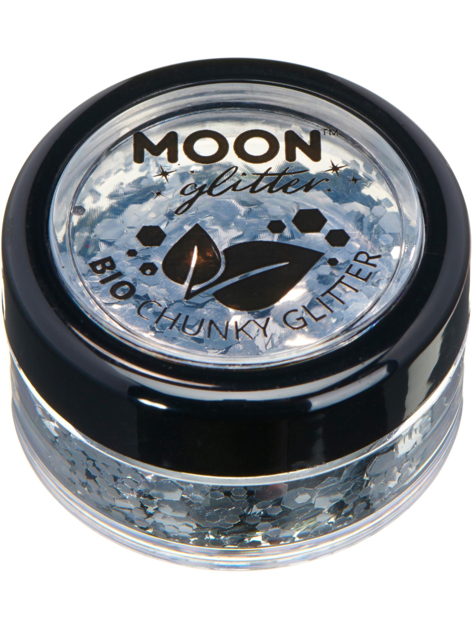 Moon Glitter Bio Chunky Glitter, Silver 1