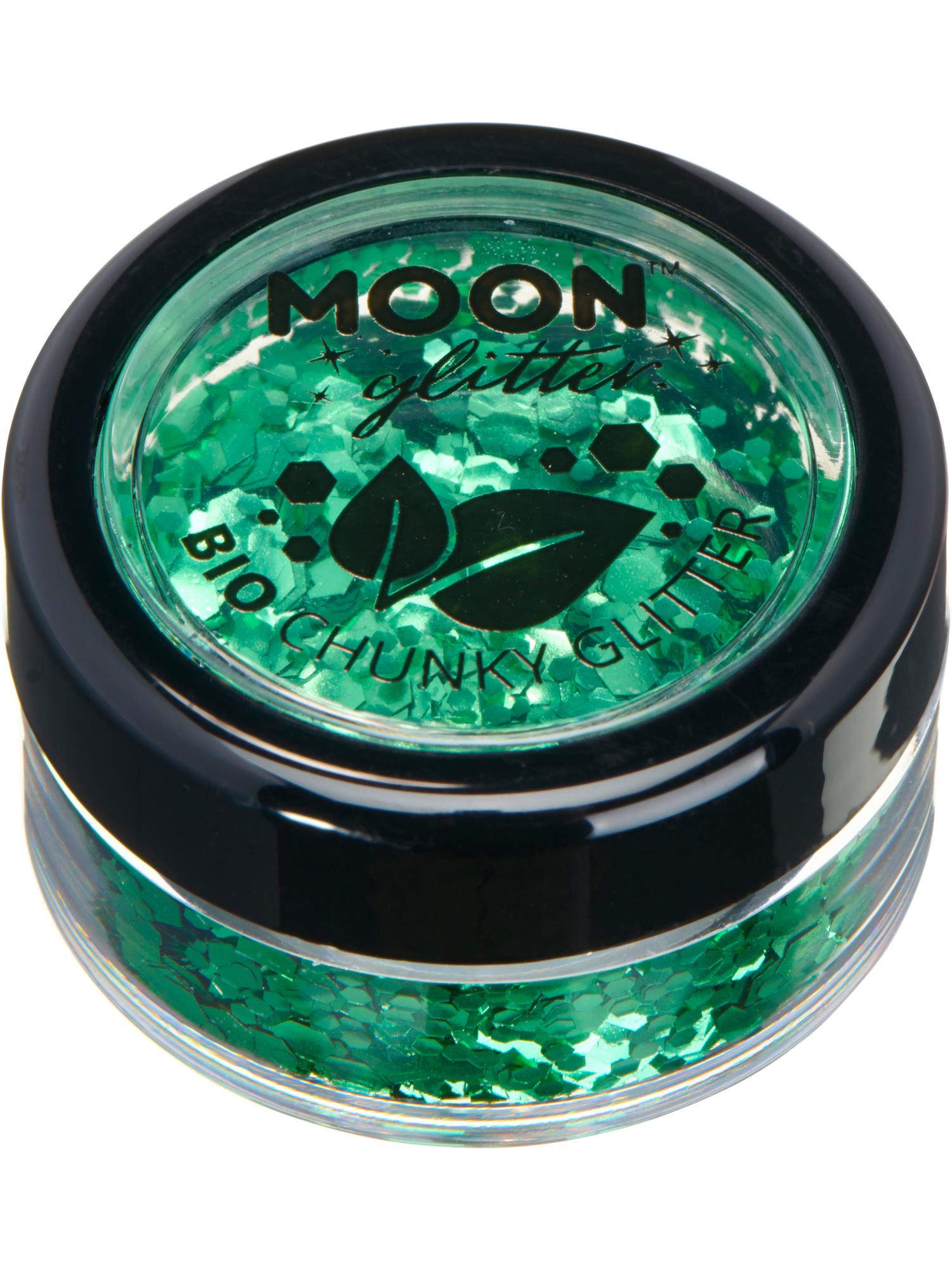 Moon Glitter Bio Chunky Glitter, Green 1