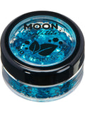 Moon Glitter Bio Chunky Glitter, Blue 1