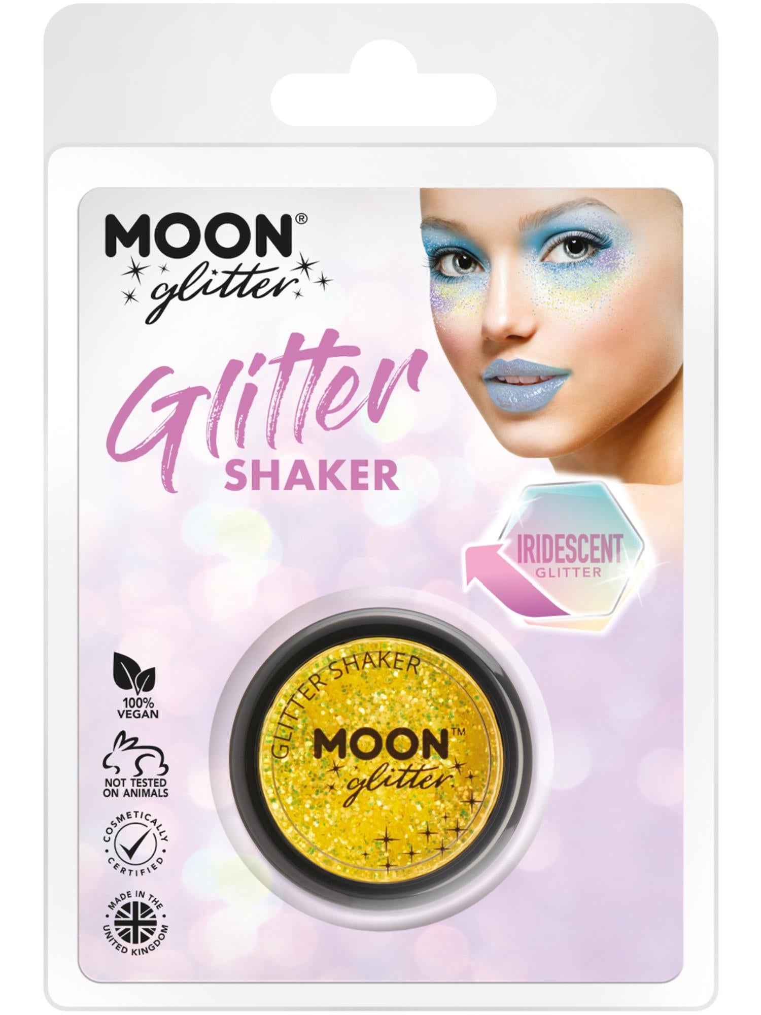 Moon Glitter Iridescent Glitter Shakers, Yellow 1