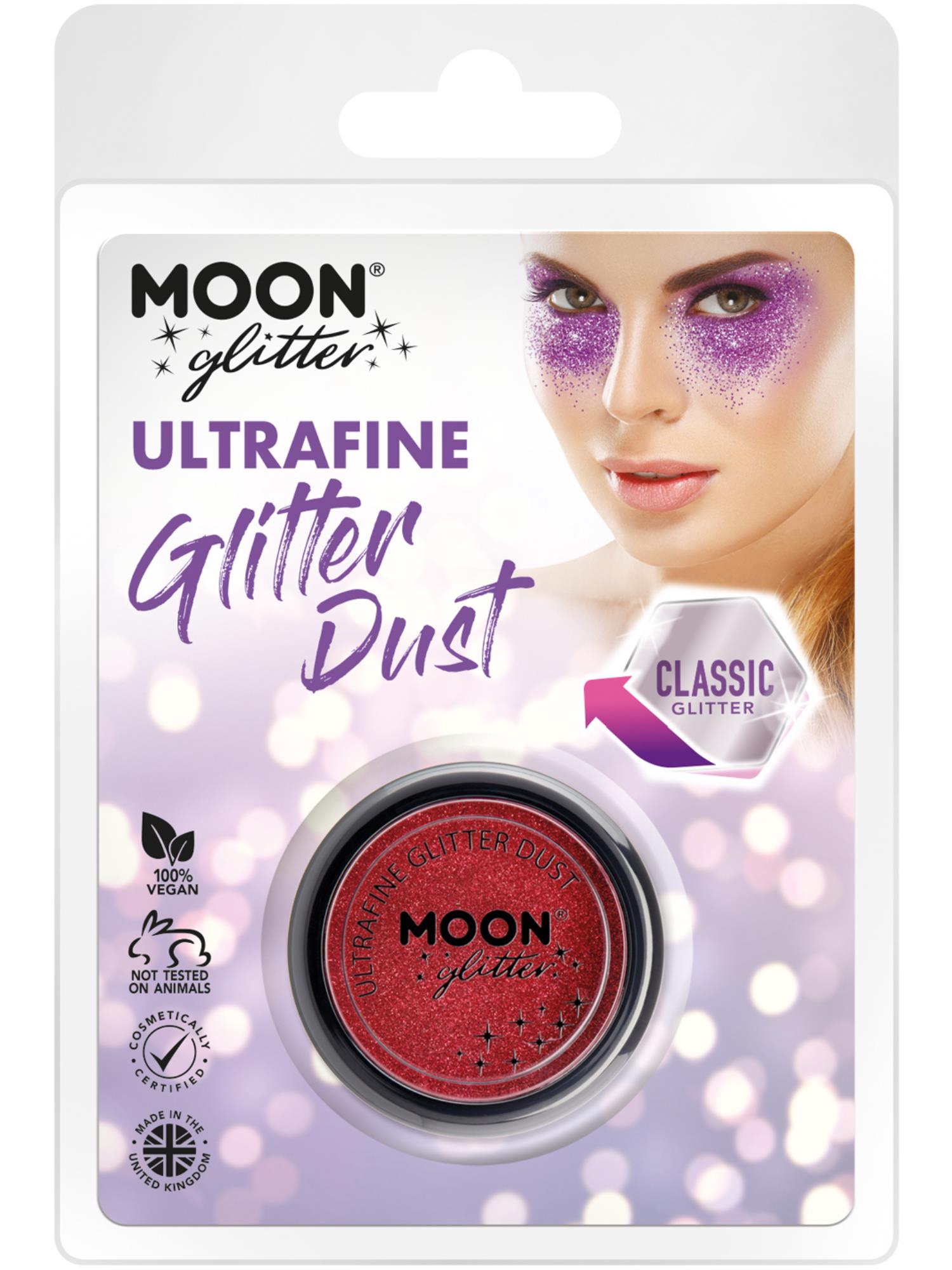 Moon Glitter Classic Ultrafine Glitter Dust, Red 1