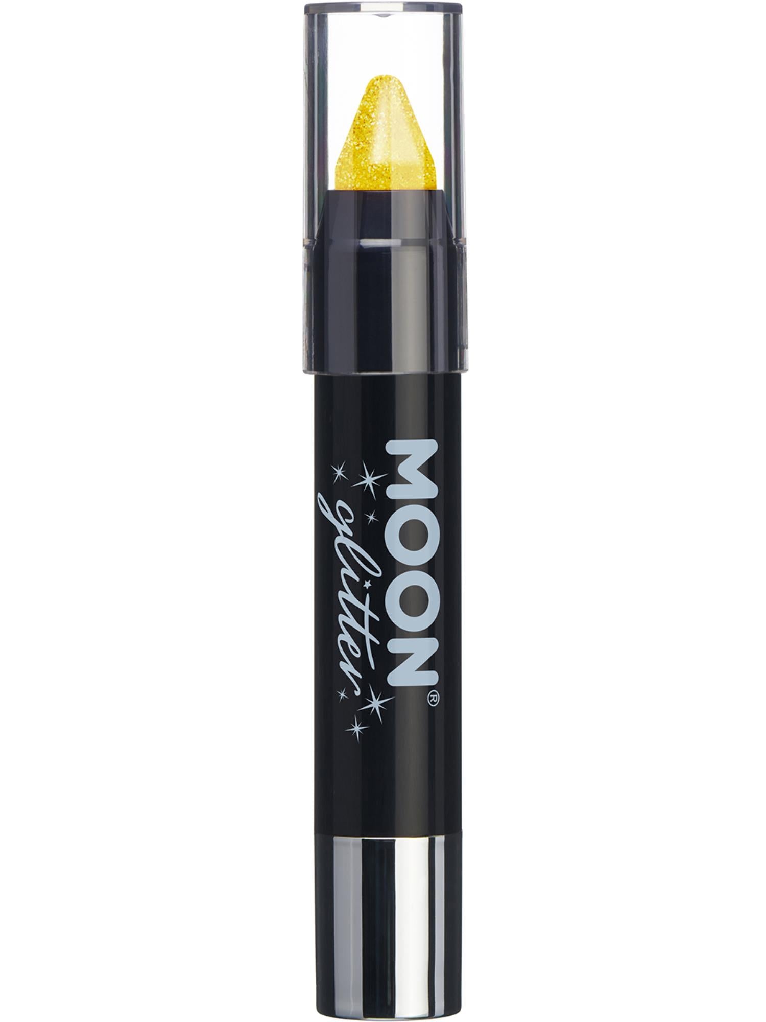 Moon Glitter Iridescent Body Crayons, Yellow 1
