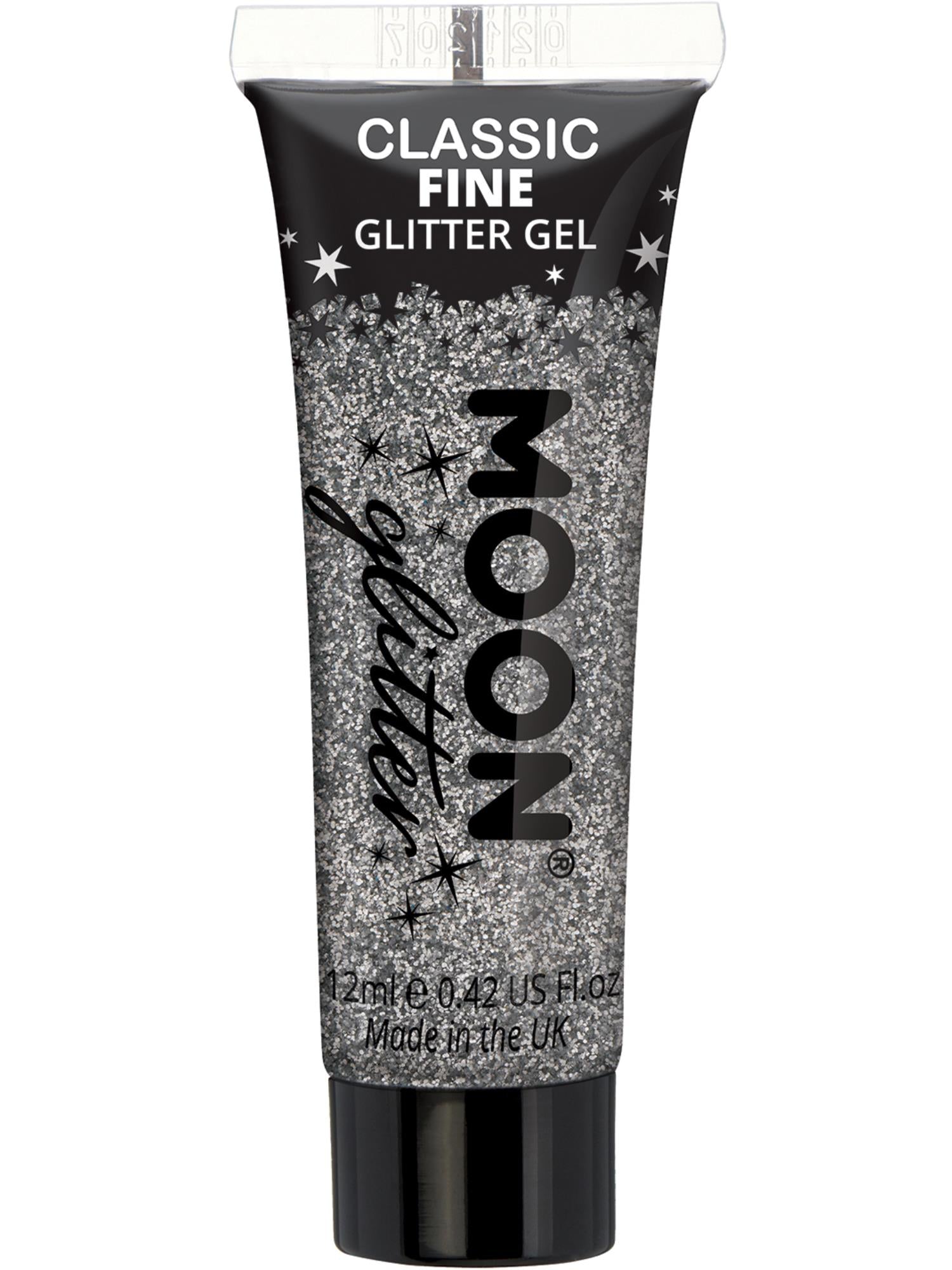 Moon Glitter Classic Fine Glitter Gel, Silver 1