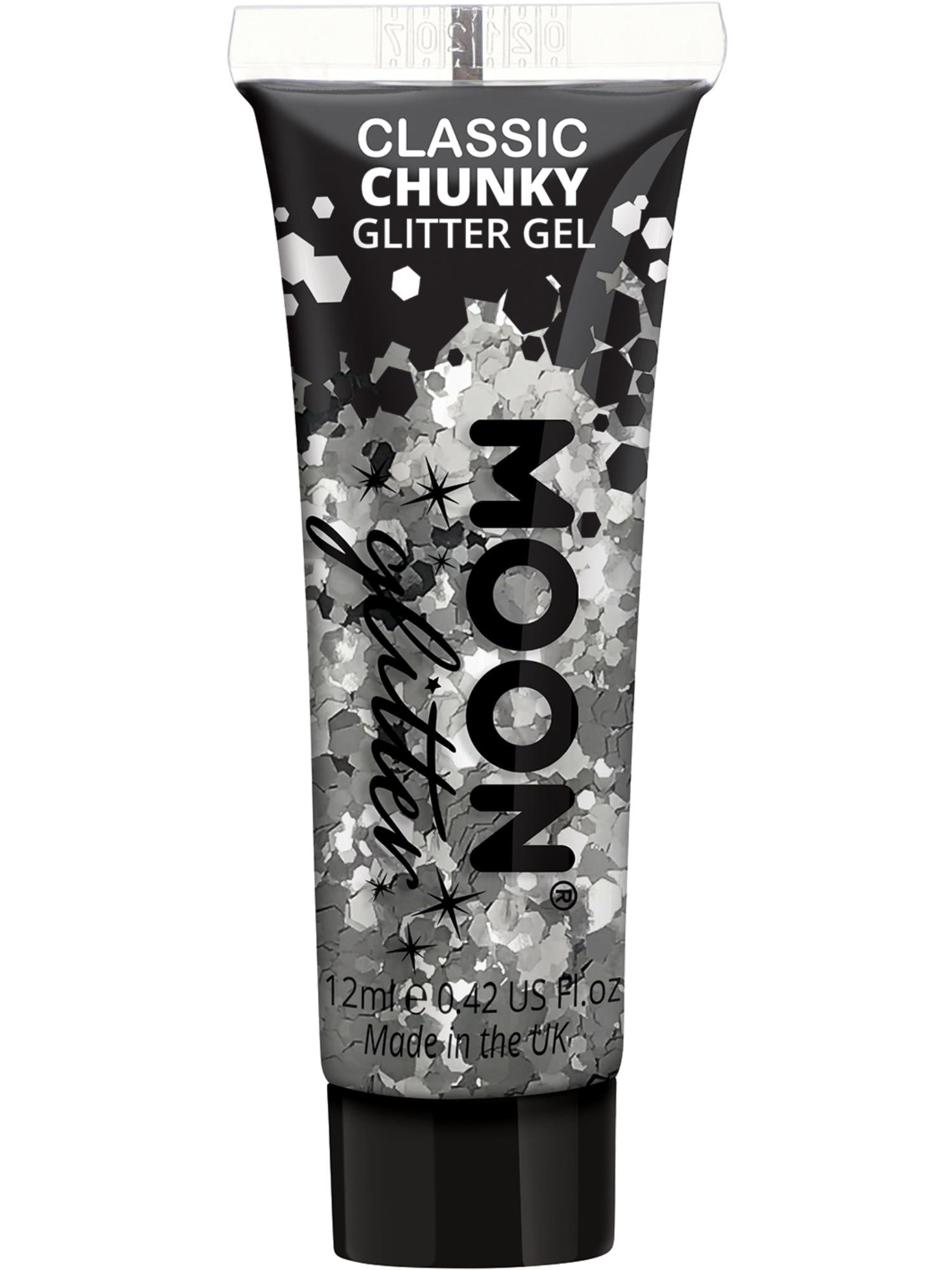 Moon Glitter Classic Chunky Glitter Gel, Silver 1