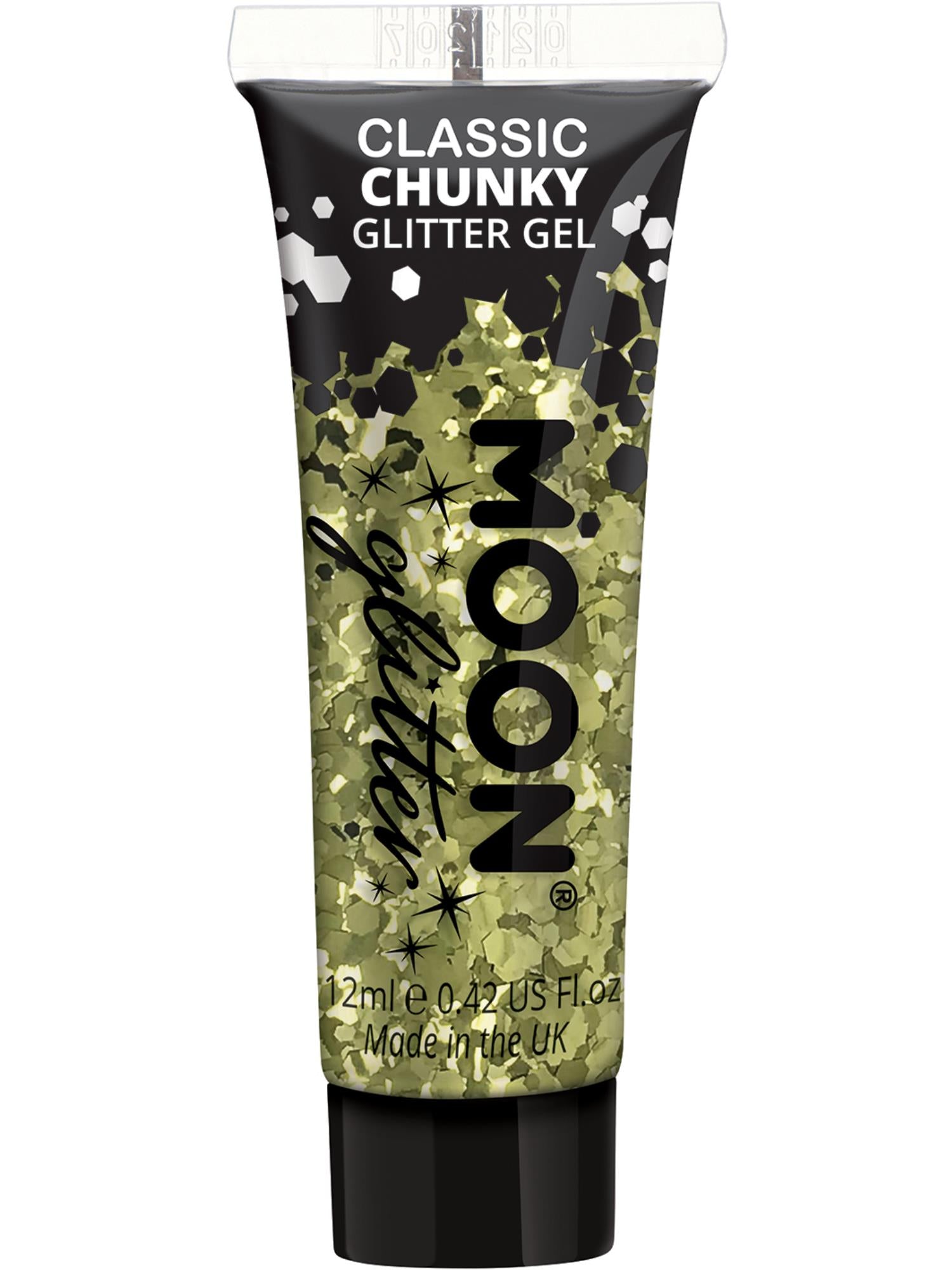 Moon Glitter Classic Chunky Glitter Gel, Gold 1