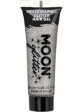 Moon Glitter Holographic Glitter Hair Gel, Silver 1