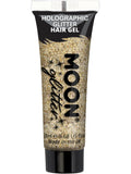 Moon Glitter Holographic Glitter Hair Gel, Gold 1