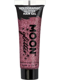 Moon Glitter Holographic Glitter Hair Gel, Pink 1
