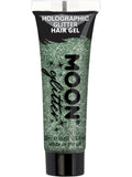 Moon Glitter Holographic Glitter Hair Gel, Green 1