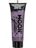 Moon Glitter Holographic Glitter Hair Gel, Purple 1