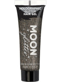 Moon Glitter Holographic Glitter Hair Gel, Black 1