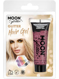 Moon Glitter Holographic Glitter Hair Gel, Pink 1