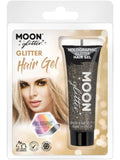 Moon Glitter Holographic Glitter Hair Gel, Black 1