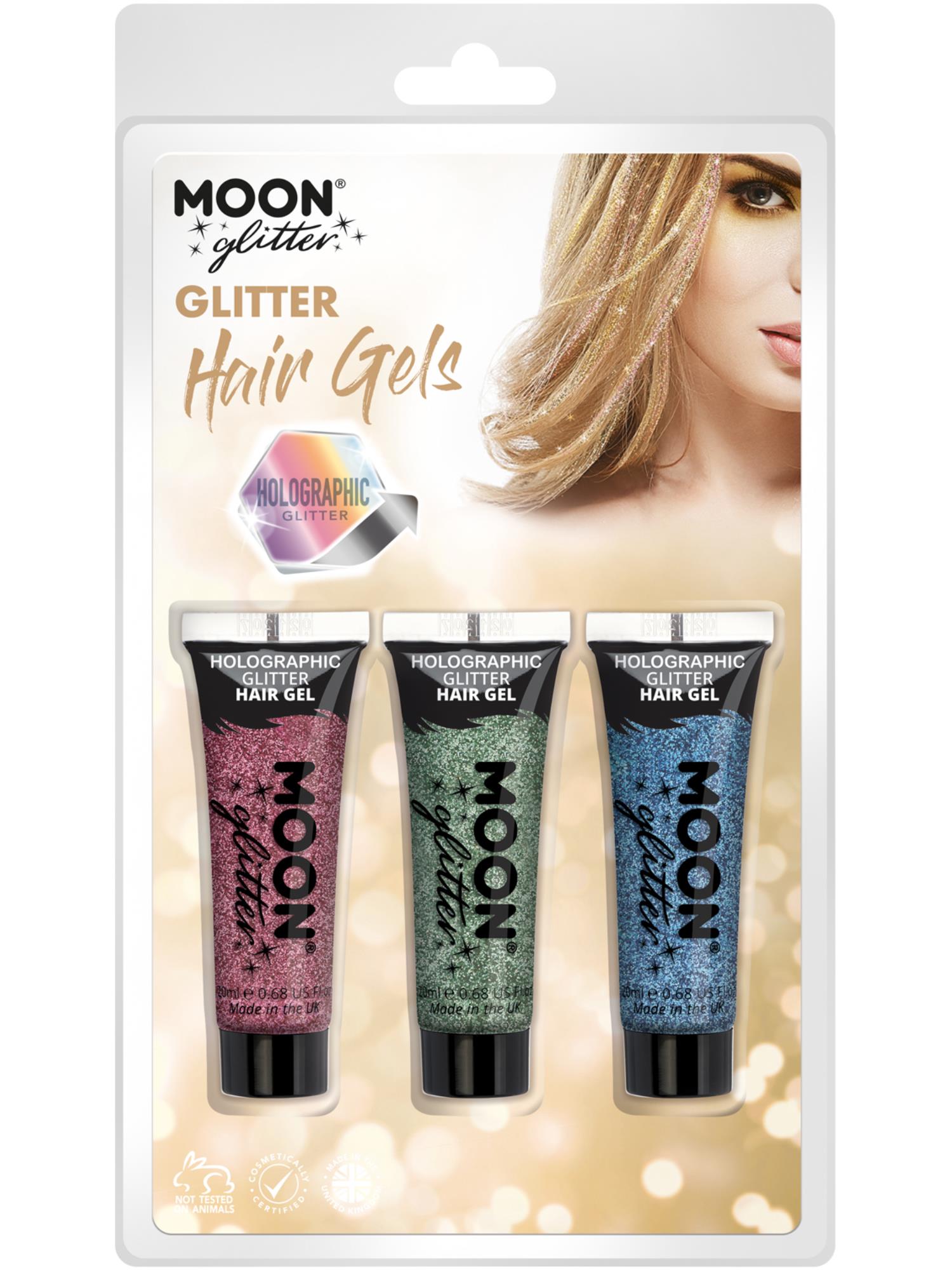 Moon Glitter Holographic Glitter Hair Gel, 1
