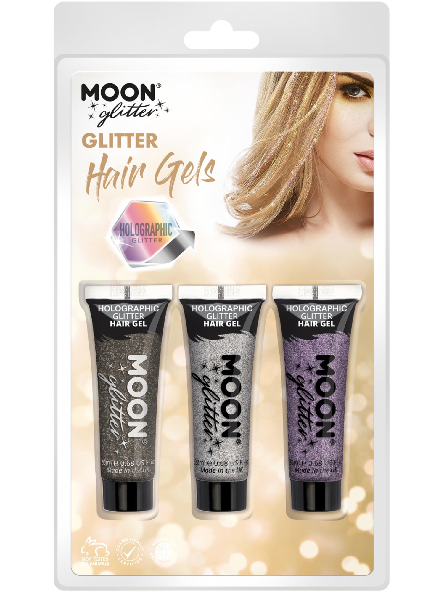 Moon Glitter Holographic Glitter Hair Gel, 1
