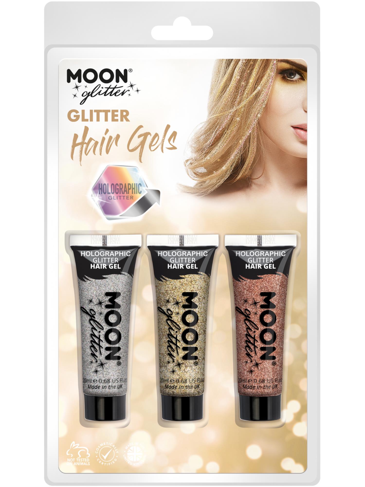 Moon Glitter Holographic Glitter Hair Gel, 1