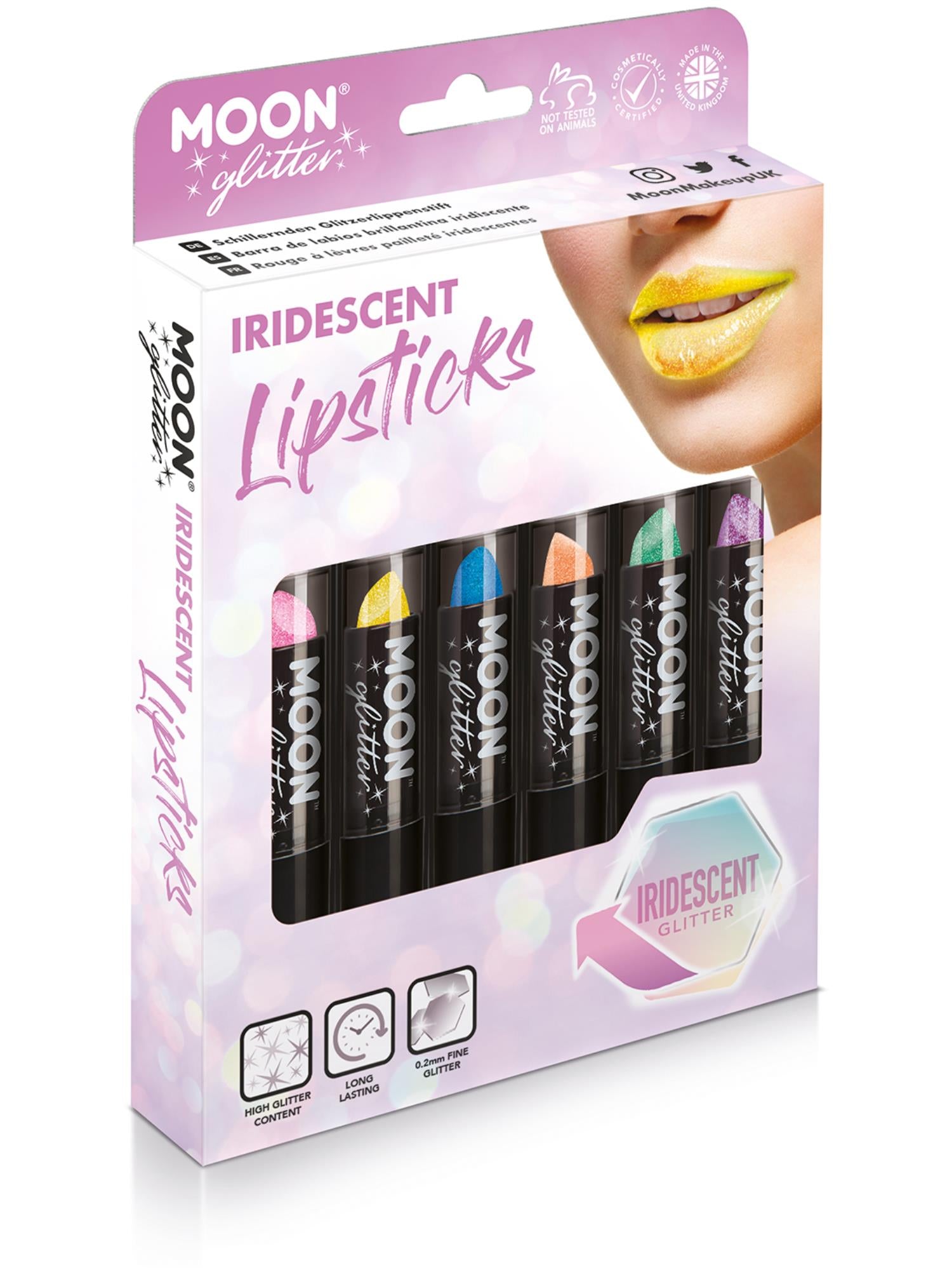 Moon Glitter Iridescent Glitter Lipstick, Assorted 1