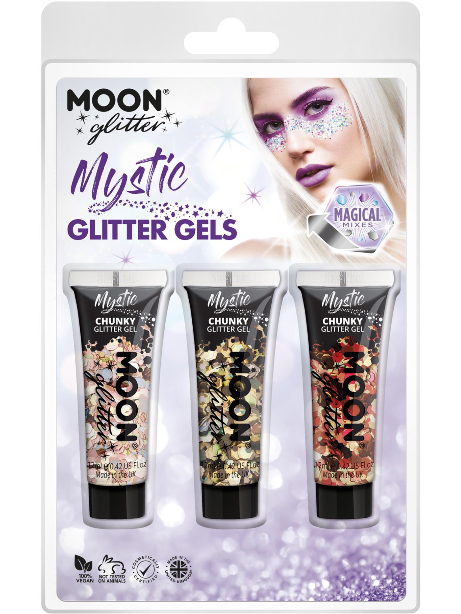 Moon Glitter Mystic Chunky Glitter Gel, Clamshell 1