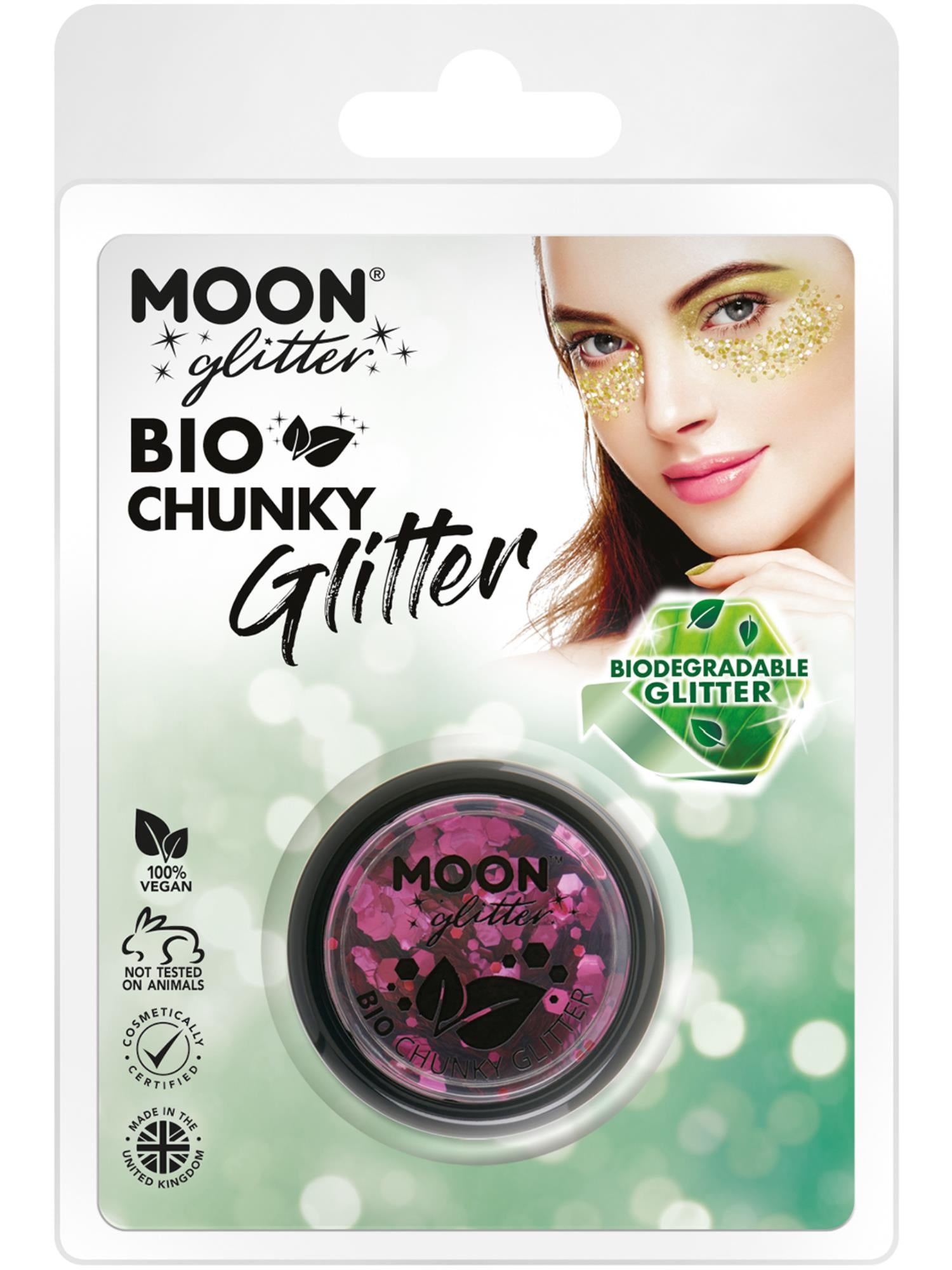 Moon Glitter Bio Chunky Glitter, Dark Rose 1