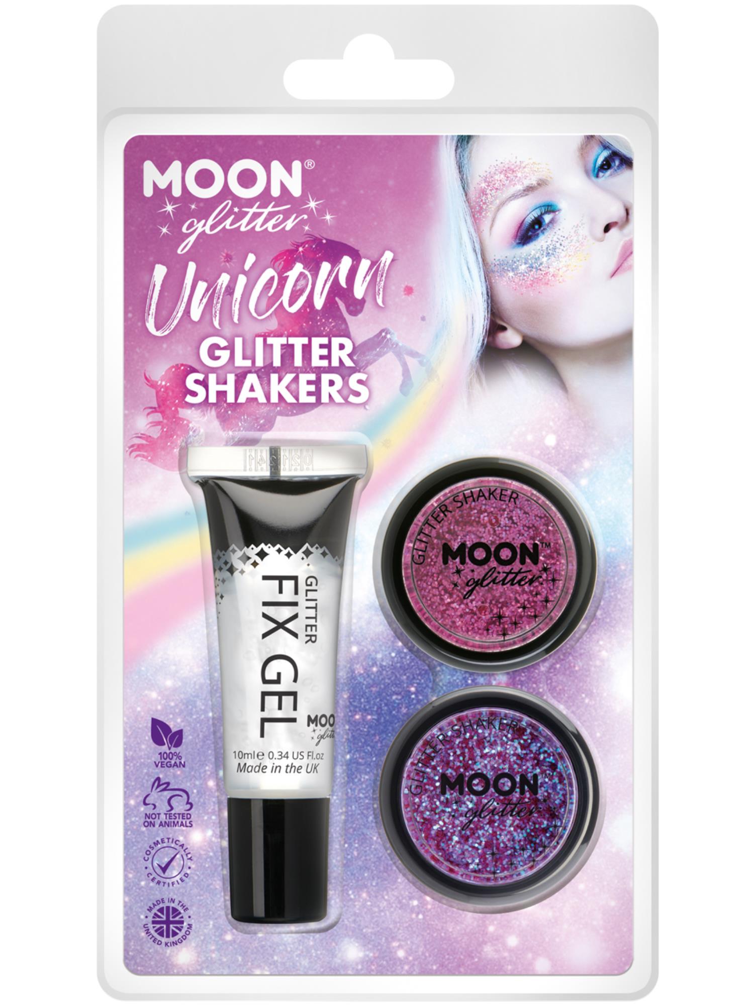 Moon Glitter Themed Clamshells, Pink 1