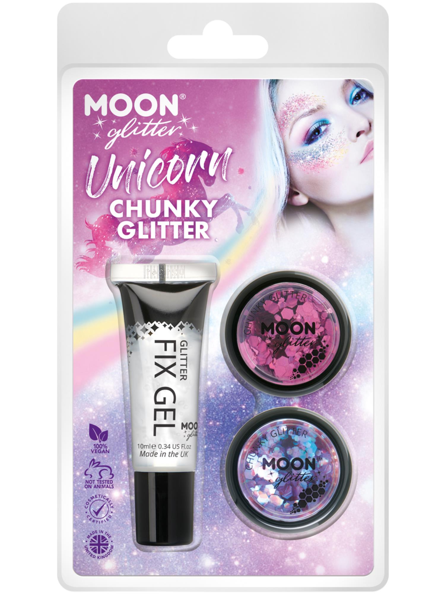 Moon Glitter Themed Clamshells, Pink 1