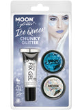 Moon Glitter Themed Clamshells, White 1