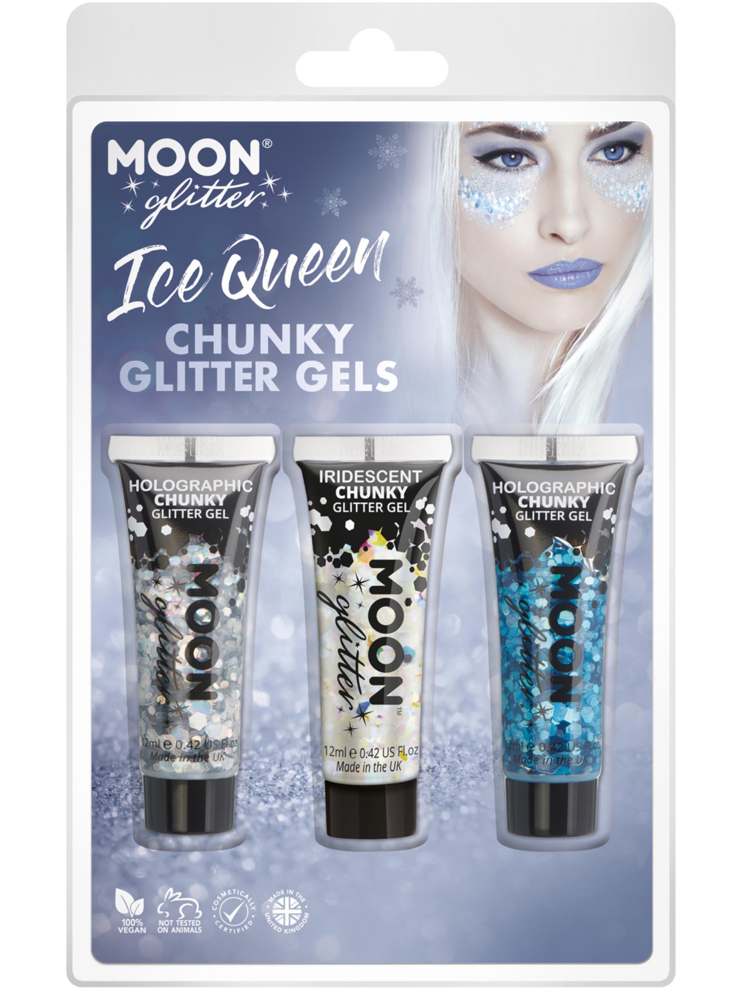 Moon Glitter Themed Clamshells, White 1