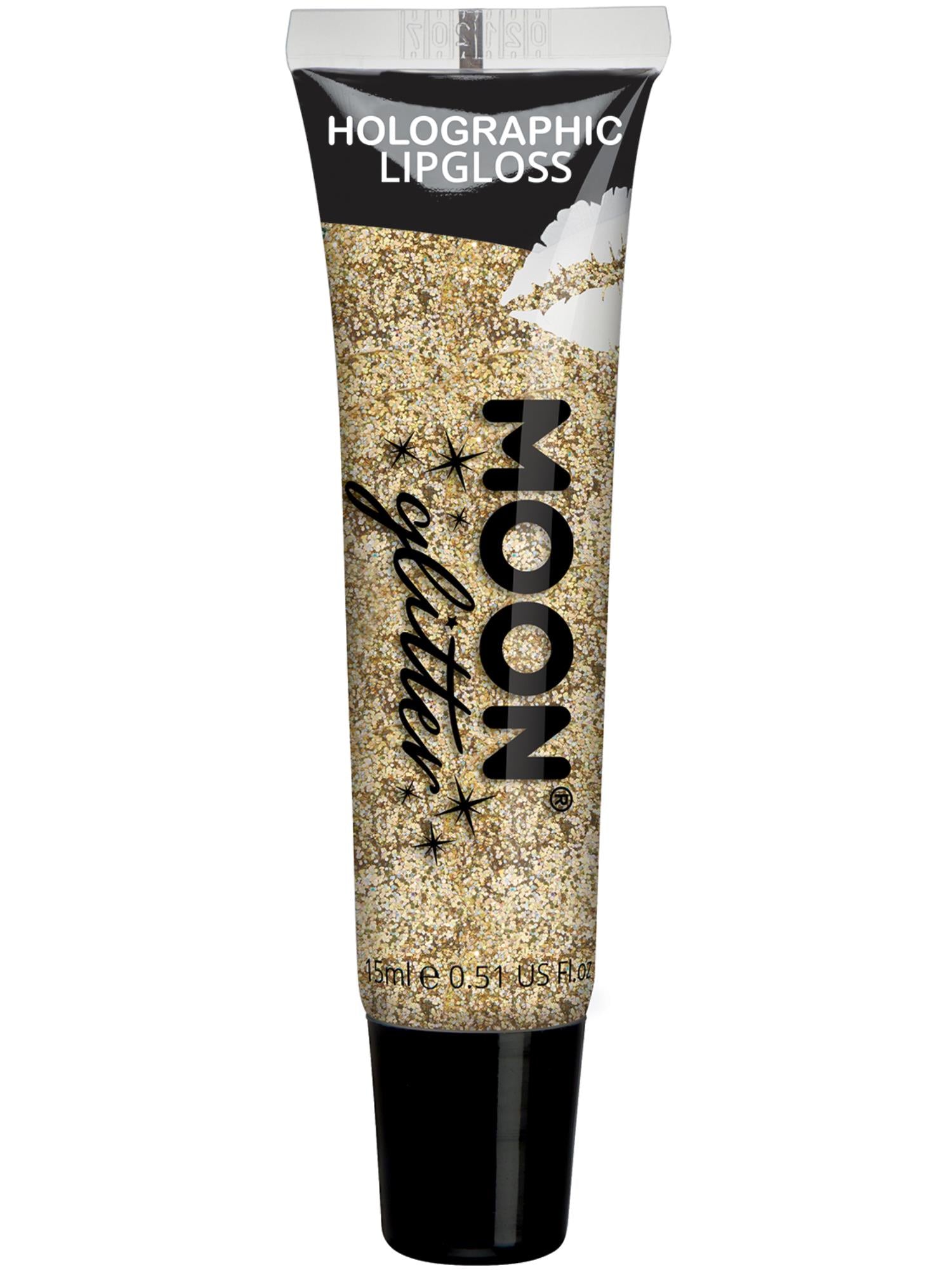 Moon Glitter Holographic Glitter Lipgloss, Gold 1