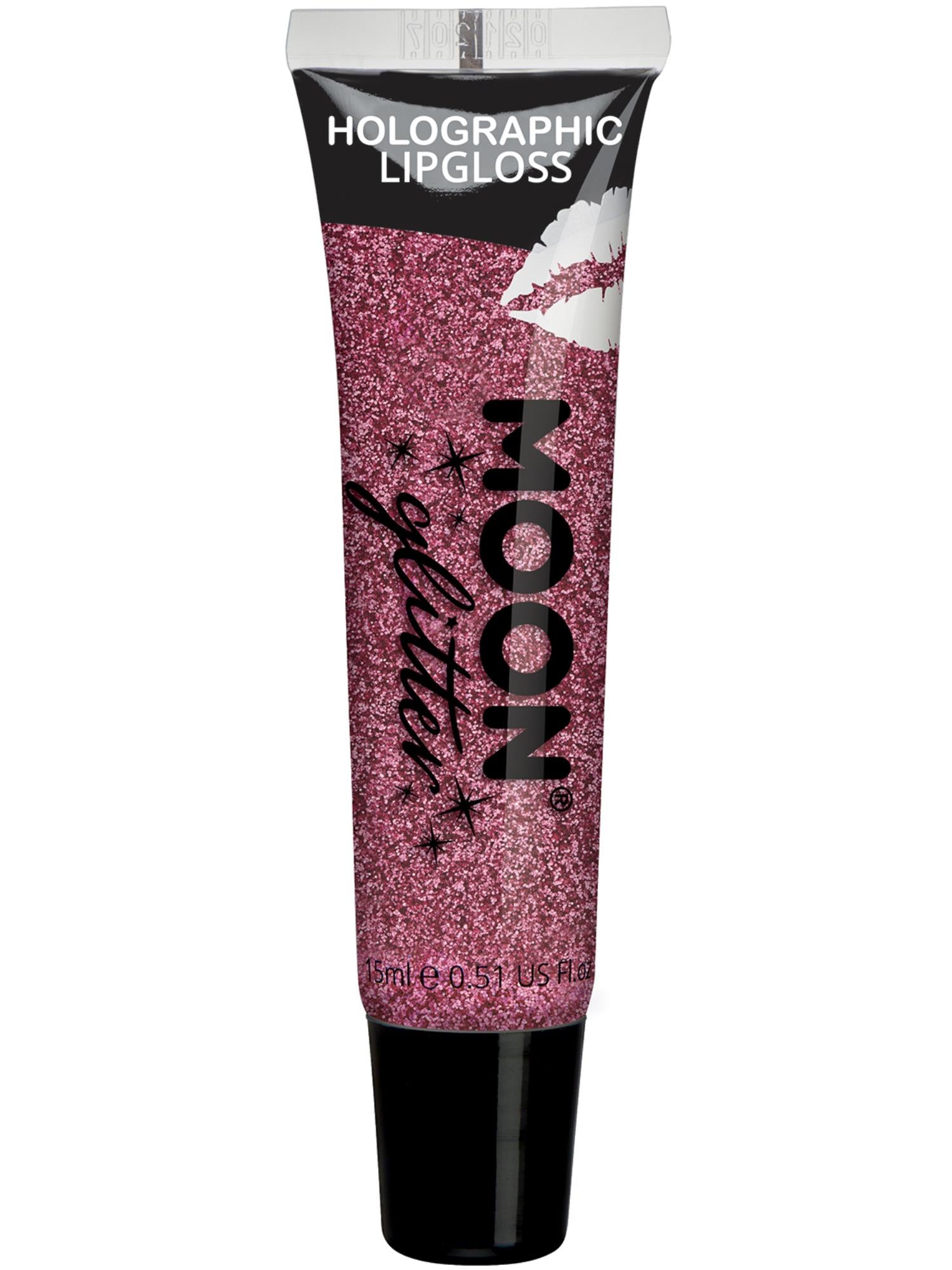 Moon Glitter Holographic Glitter Lipgloss, Pink 1