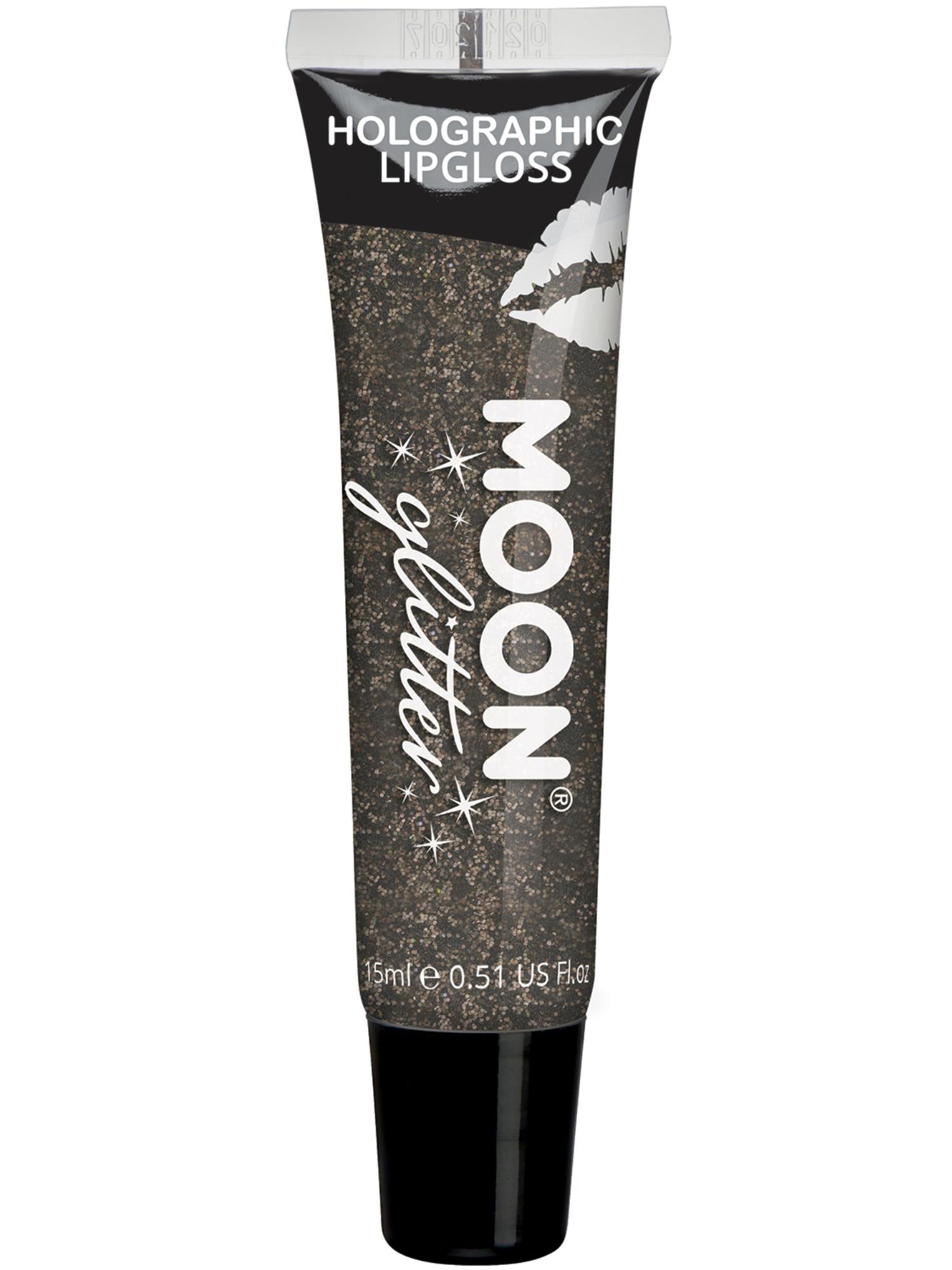 Moon Glitter Holographic Glitter Lipgloss, Black 1