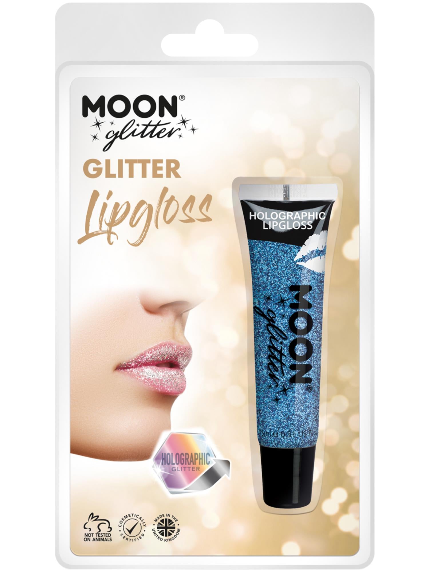Moon Glitter Holographic Glitter Lipgloss, Blue 1