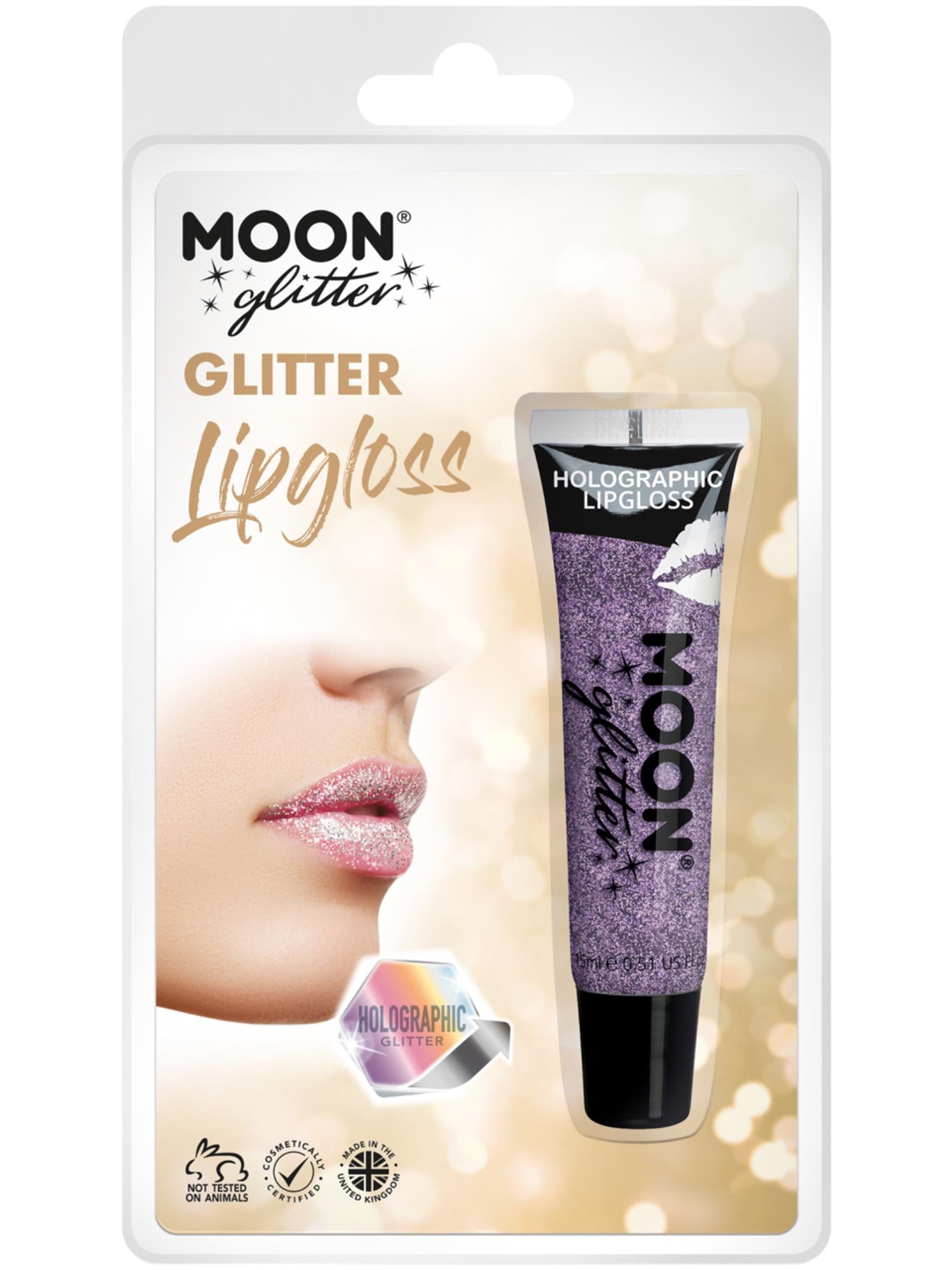 Moon Glitter Holographic Glitter Lipgloss, Purple 1