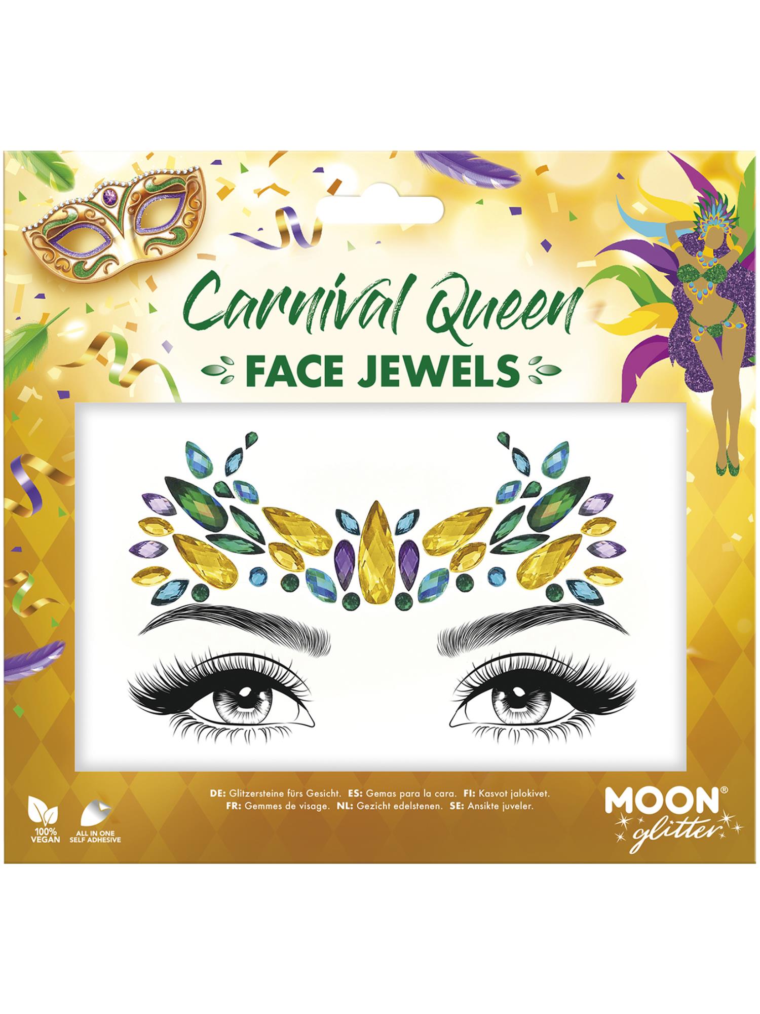 Moon Glitter Face Jewels, Carnival Queen 1