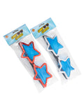 Jumbo Metallic Star Glasses (Red/Silver) 1