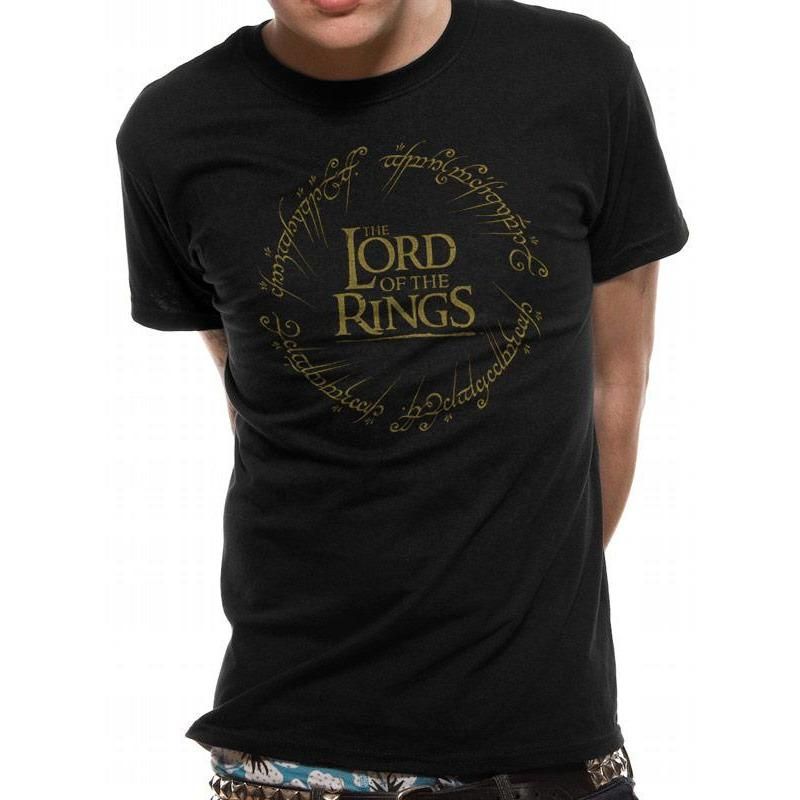 Lord Of The Rings Logo Gold Metallic T-Shirt 1