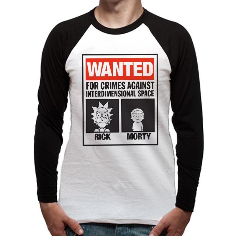 Rick And Morty Wanted Poster Baseball Shirt 1