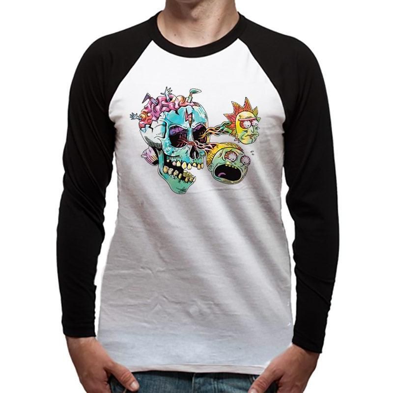 Rick And Morty Skull Eyes Baseball Shirt 1
