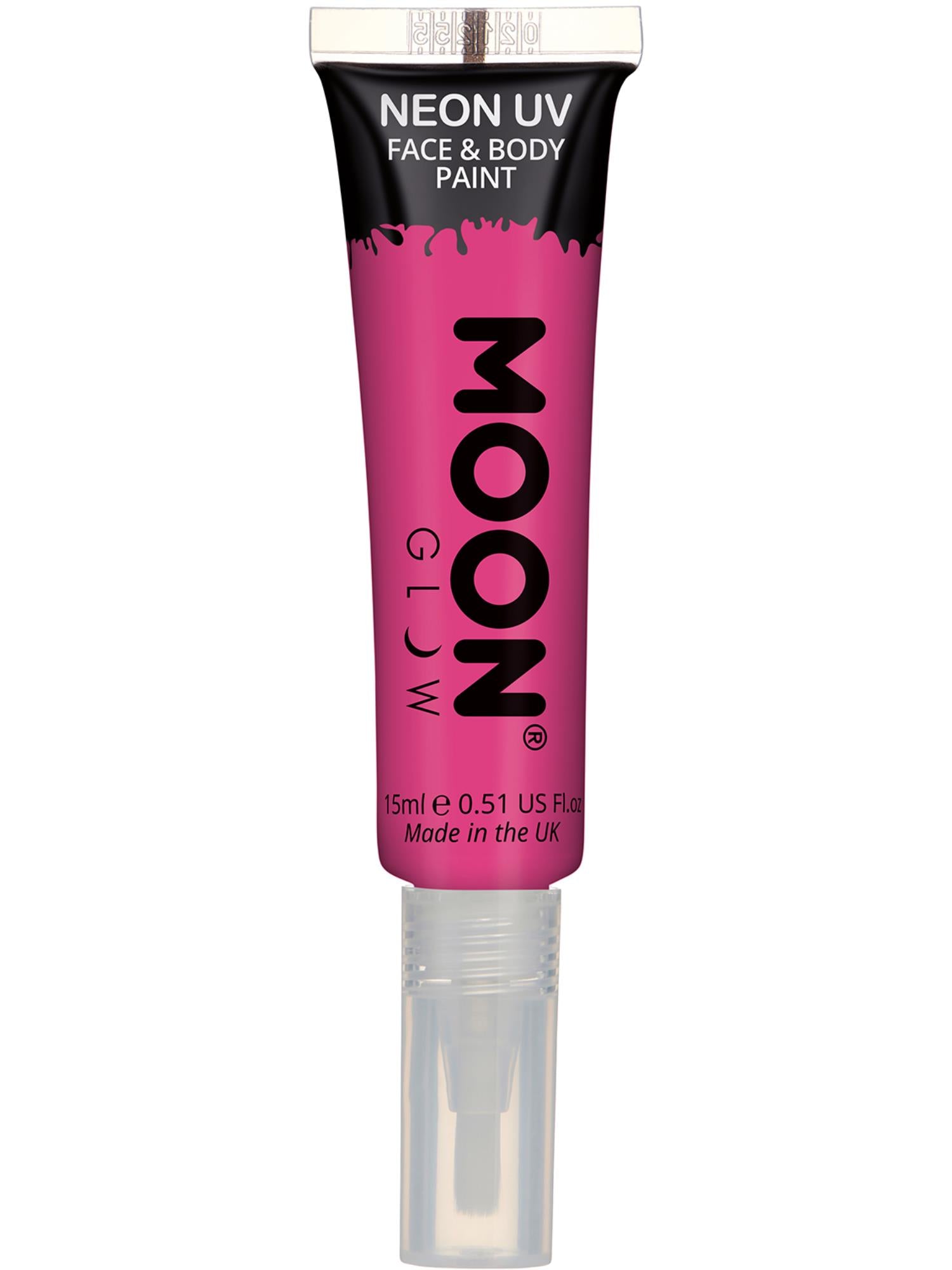 Moon Glow Intense Neon UV Face Paint, Hot Pink 1